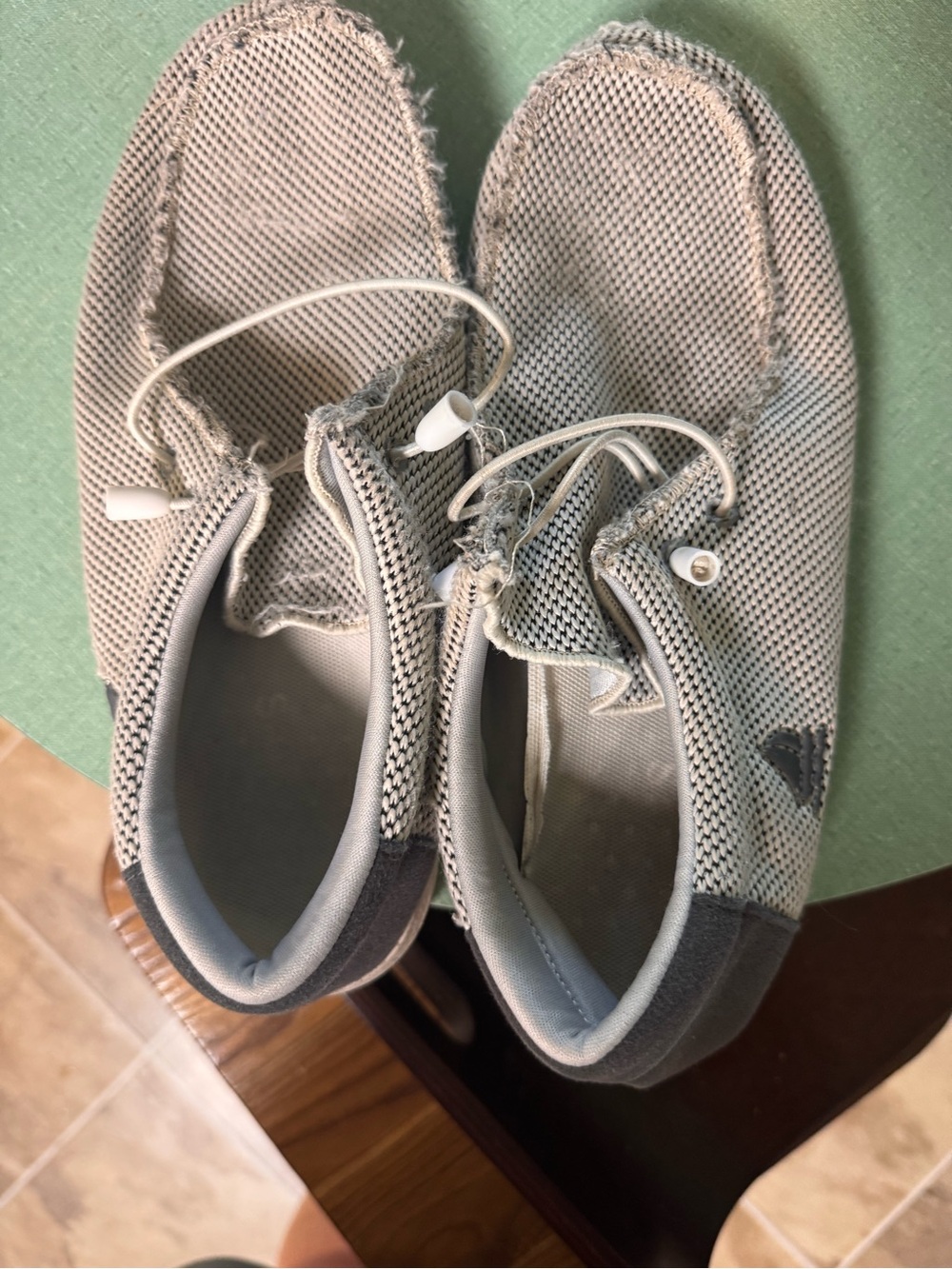 LOFT Light Gray Mesh Slip-On Loafers with Toggle